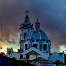 Church in Toluca at sunset
